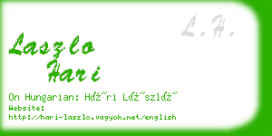 laszlo hari business card